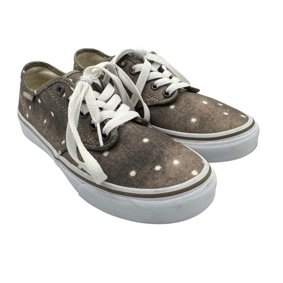 Vans Women's Gray Polka Dot Lace Up Low Top Casual Sneakers - Picture 8 of 11